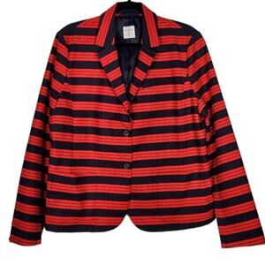 GAP Red and Navy Striped Blazer Size 18